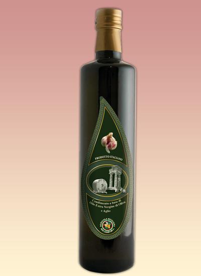 Olio extra vergine d'oliva aromatizzato aglio