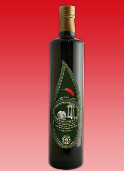 Olio extra vergine d'oliva aromatizzato peperoncino